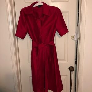 Beautiful red silk dress like new.